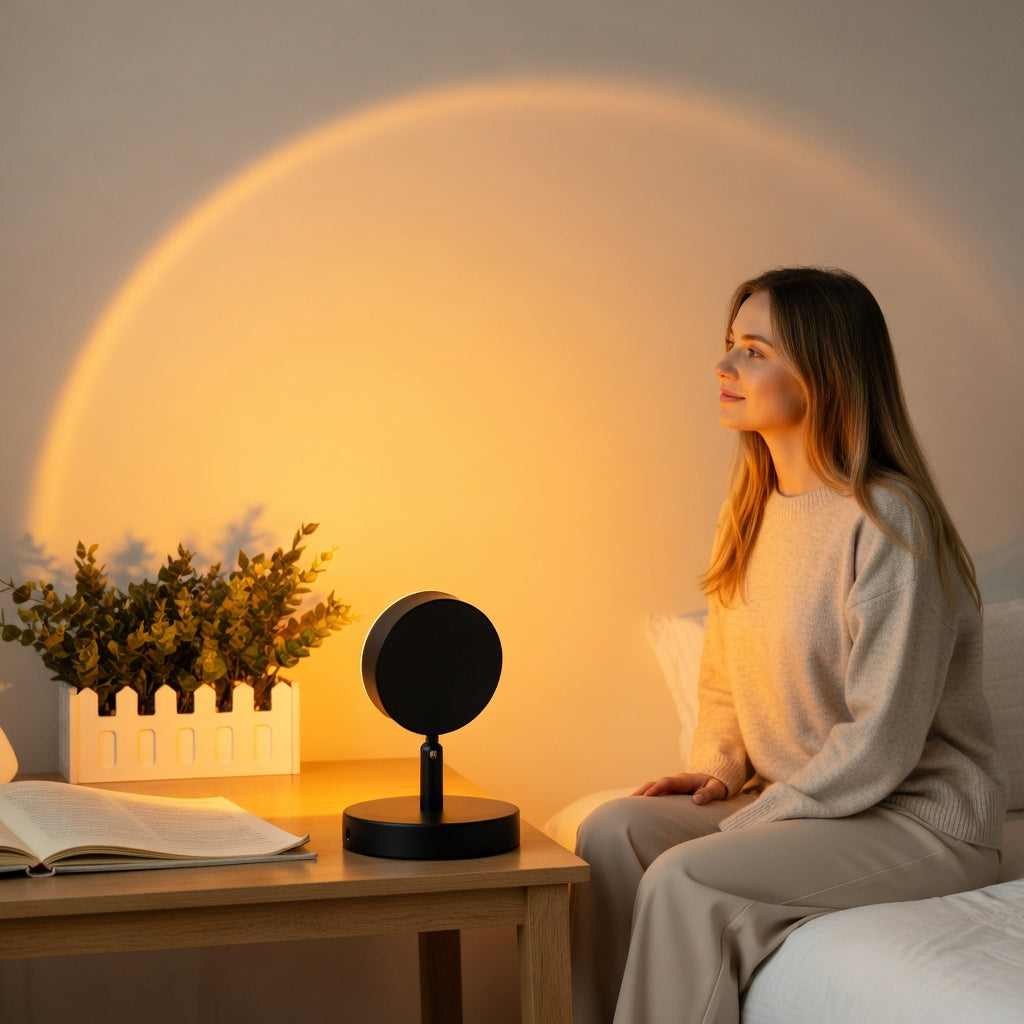 Sunset Projection Lamp for Ambient Room Lighting