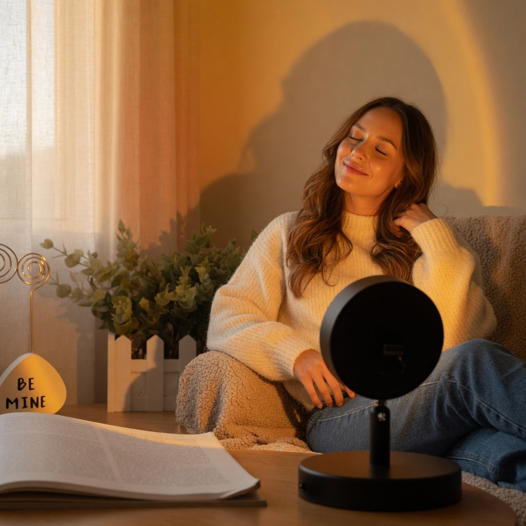 Sunset Projection Lamp for Ambient Room Lighting