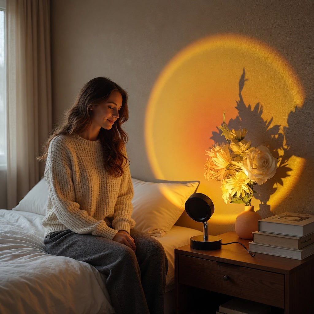 Sunset Projection Lamp for Ambient Room Lighting