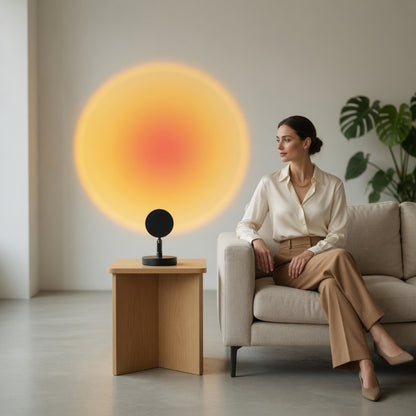 Sunset Projection Lamp for Ambient Room Lighting
