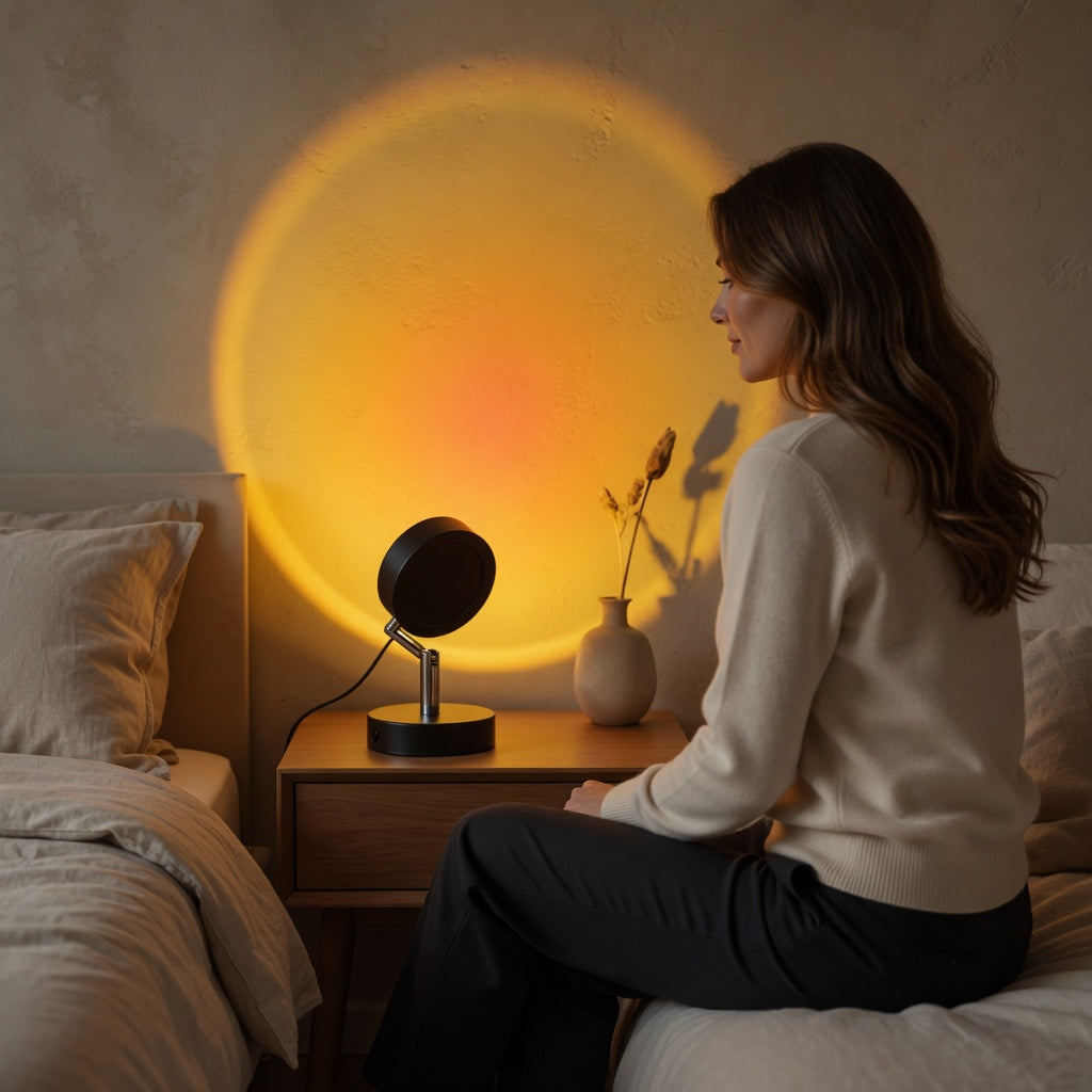 Sunset Projection Lamp for Ambient Room Lighting